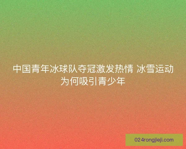 中国青年冰球队夺冠激发热情 冰雪运动为何吸引青少年
